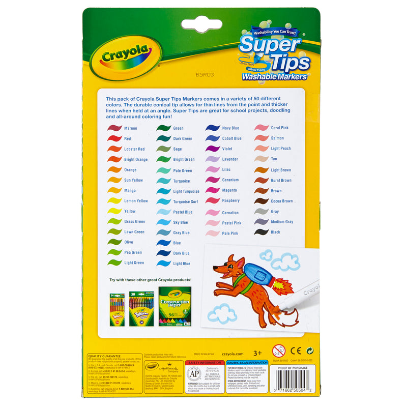 Washable Markers 50ct Super Tips