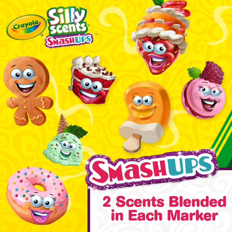 Silly Scents™ Smash Ups Broad Line Washable Scented Markers, 10 Count