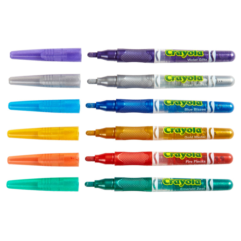 Crayola Glitter Markers 6 Colors