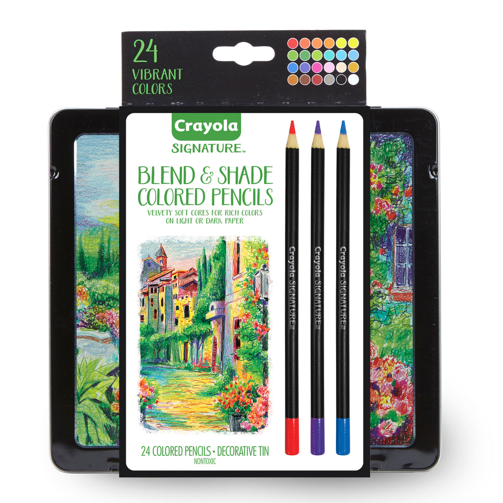 24ct Blend & Shade Colored Pencils W-tin