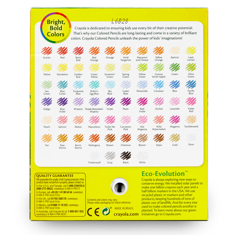Crayola Colored Pencils 64 Count Half Length