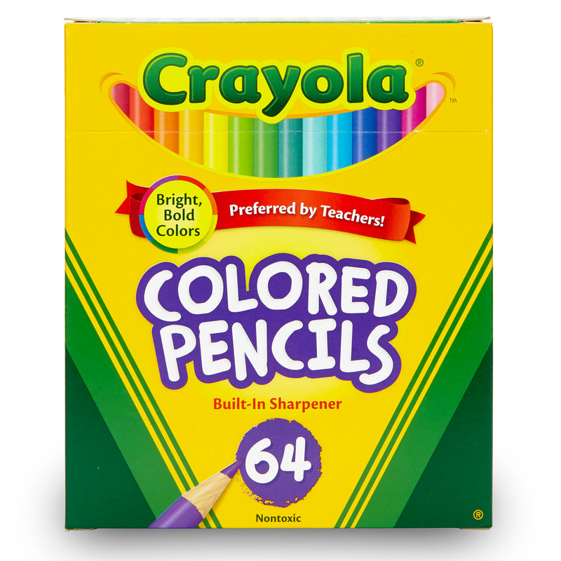 Crayola Colored Pencils 64 Count Half Length
