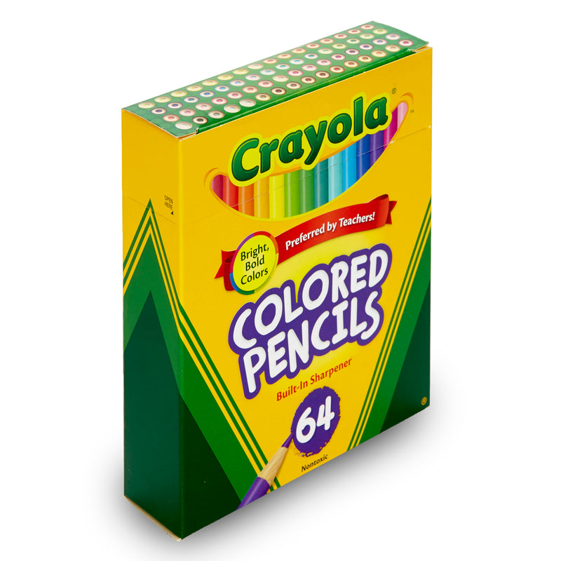 Crayola Colored Pencils 64 Count Half Length
