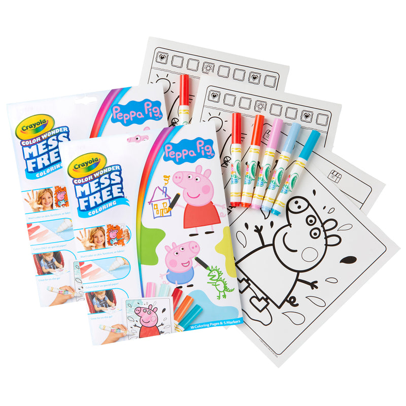 (2 St) Coloring Pad & Markers Peppa Pig Color Wonder