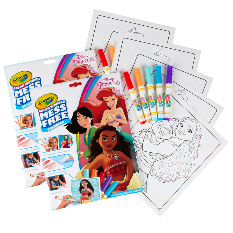 (2 St) Coloring Pad & Markers Princess Color Wonder