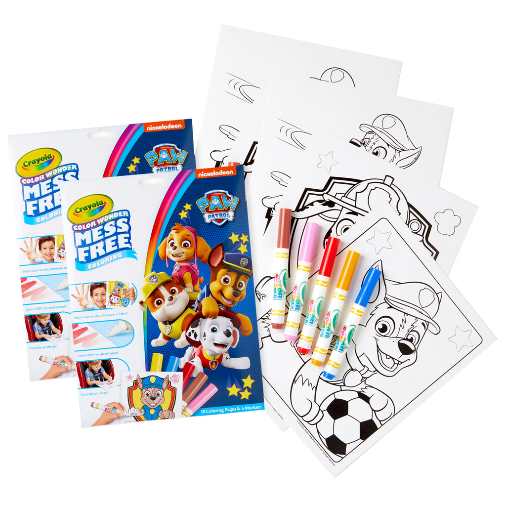 (2 St) Coloring Pad & Markers Paw Patrol Color Wonder
