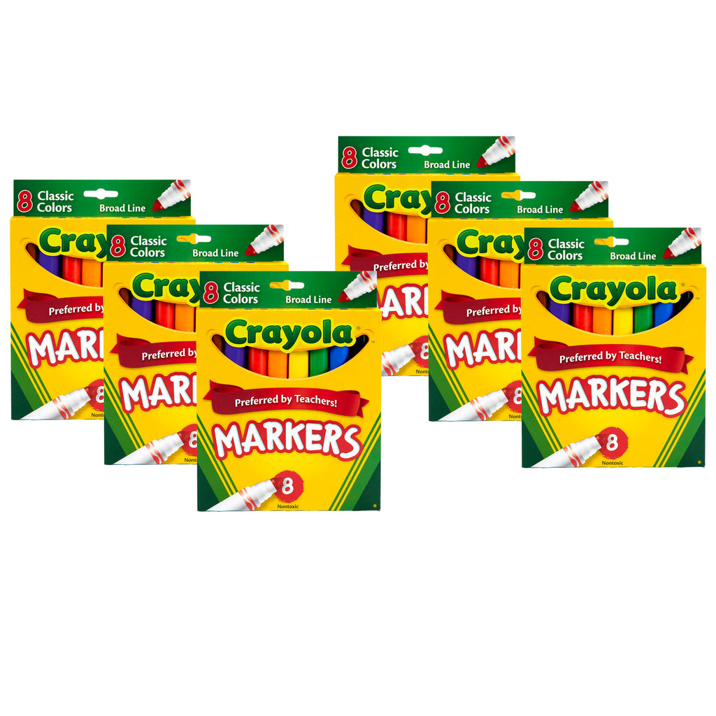 (6 Bx) Original Coloring Markers 8ct Per Bx Color