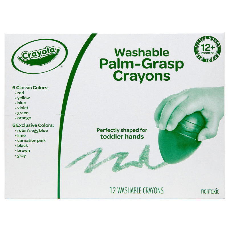 Washable Palm-grasp Crayons 12pk Crayola