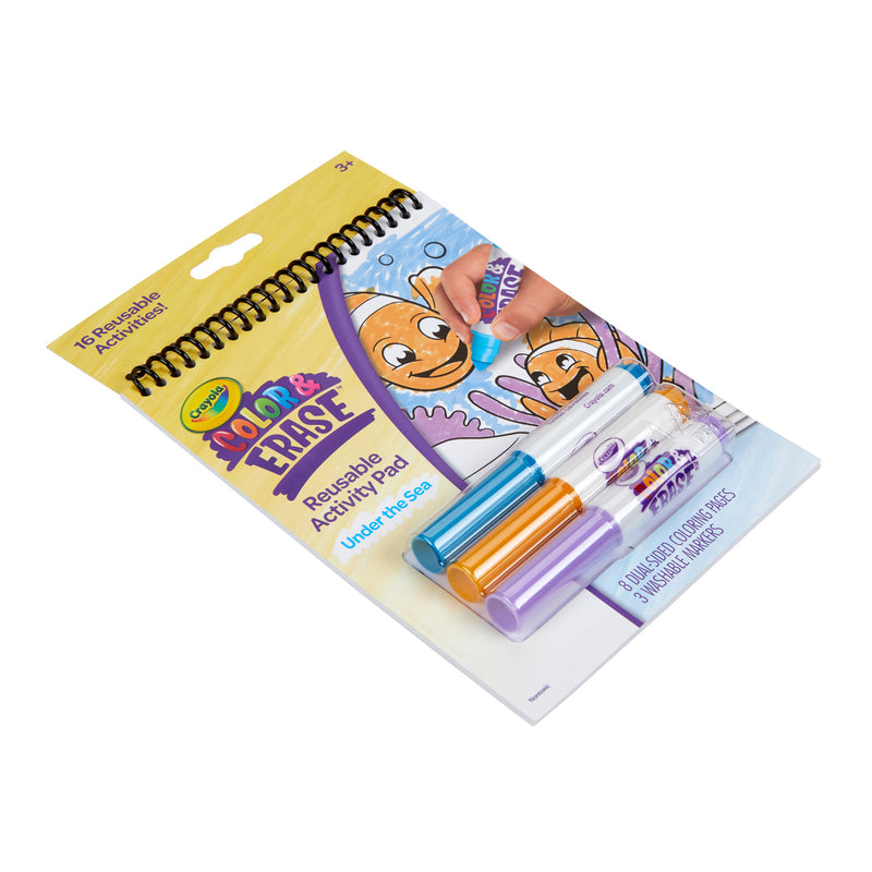 Color & Erase Reusable Activity Pad, Under The Sea