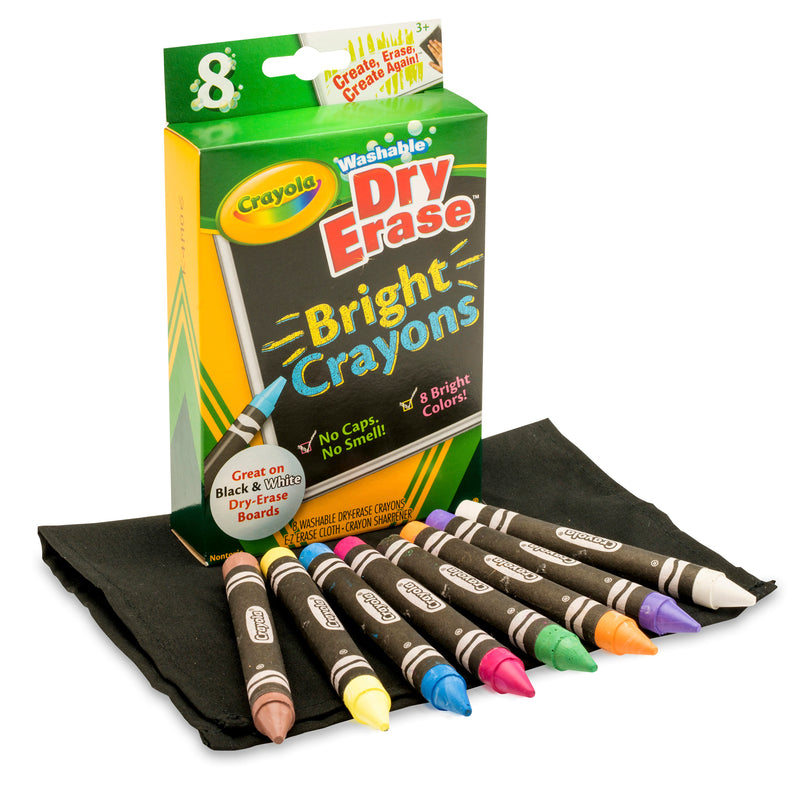 Crayola Dry Erase Bright 8 Count Crayons