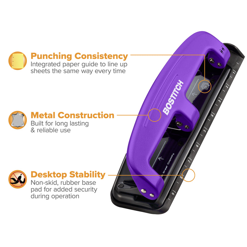 Ascend™ Plastic Stapler, Metallic Purple