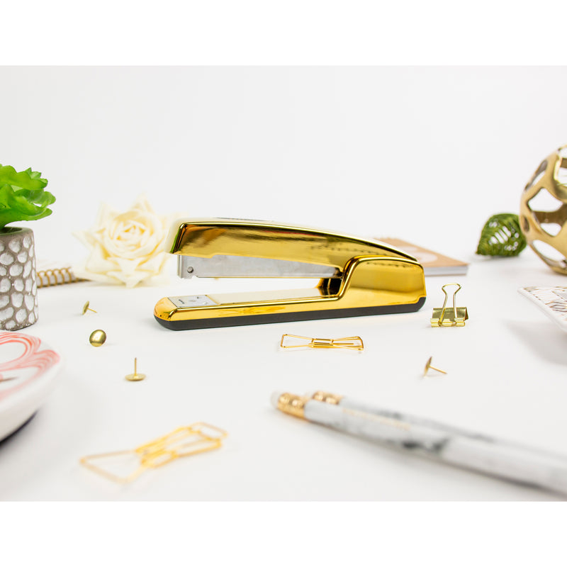 Metallic Gold Stapler, 20 Sheets