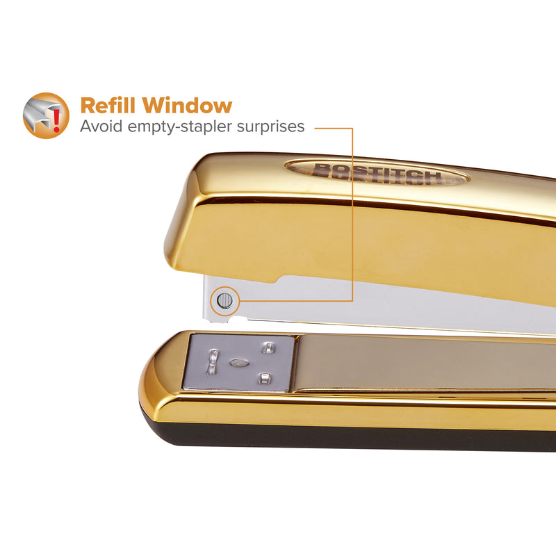 Metallic Gold Stapler, 20 Sheets