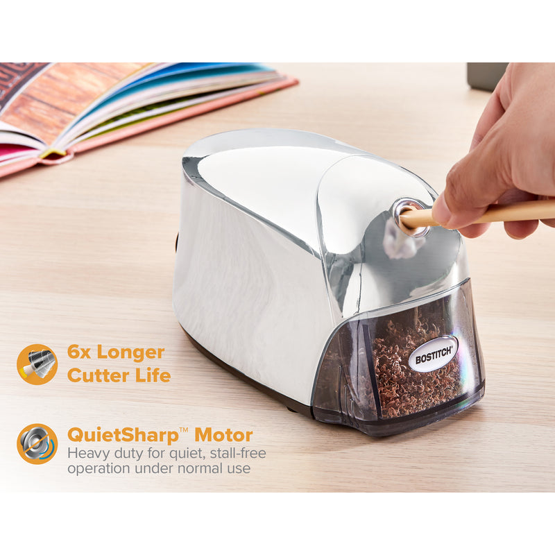 QuietSharp Executive Electric Pencil Sharpener Chrome