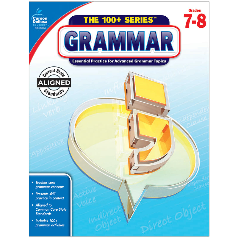 100 Plus Grammar Workbook Grade 7-8