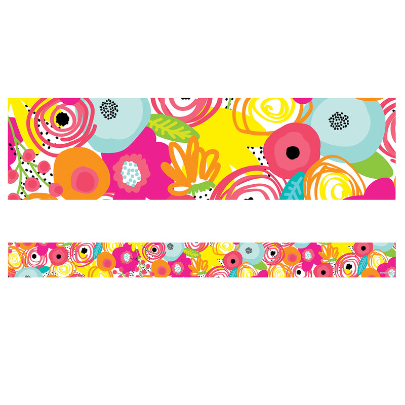 (6 Pk) Tropical Floral Straight Borders Simply Stylish