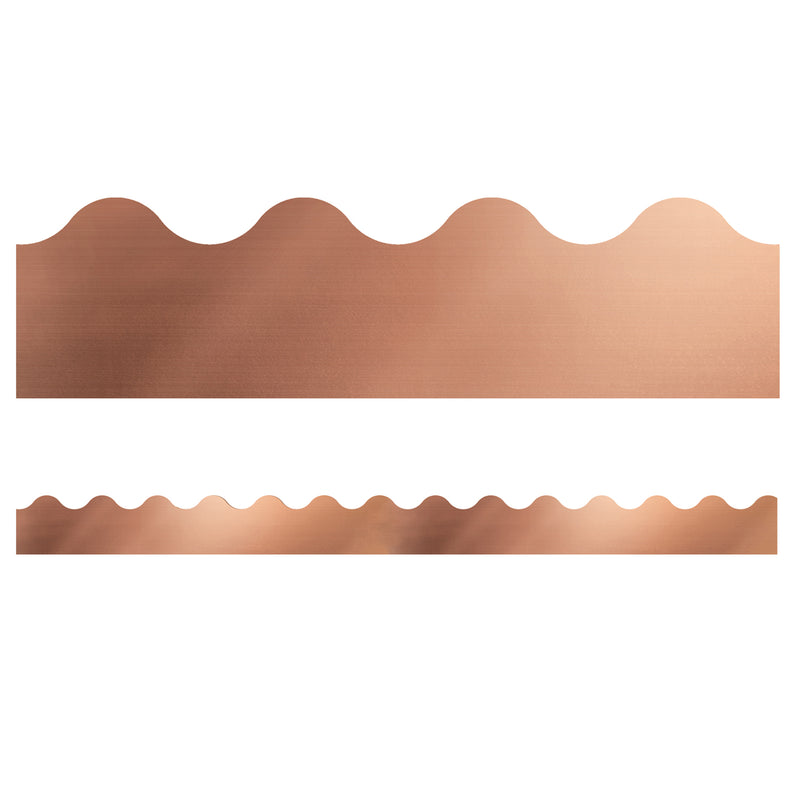 Rose Gold Foil Scalloped Borders Sparkle And Shine