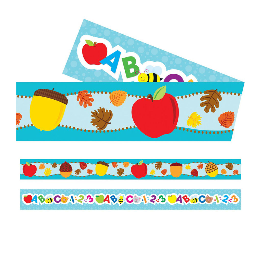 Back To School-fall Straight Bordrs Two Sided