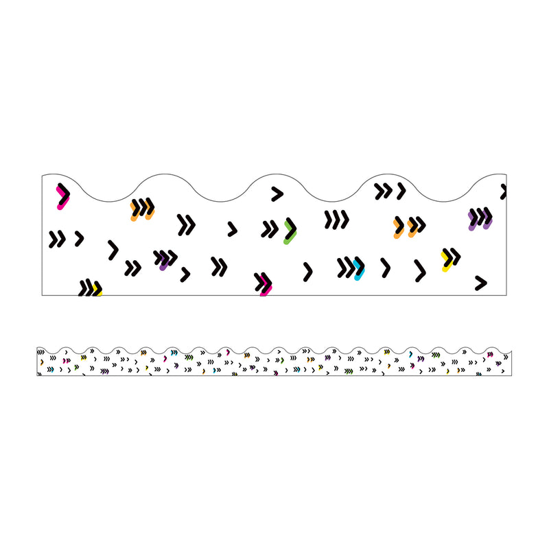 Rainbow Doodles Scalloped Borders Kind Vibes