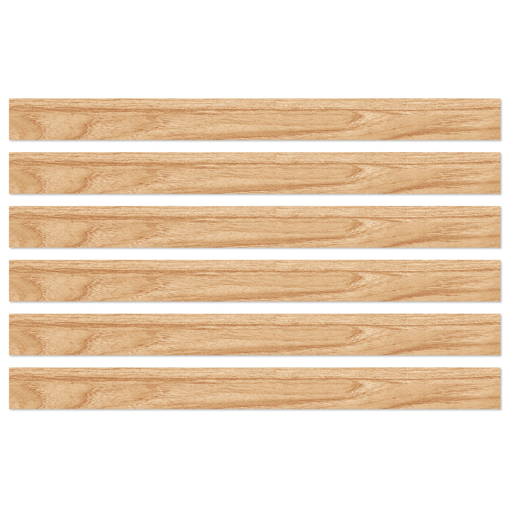 Grow Together Light Wood Grain Straight Borders, 36 Feet Per Pack, 6 Packs