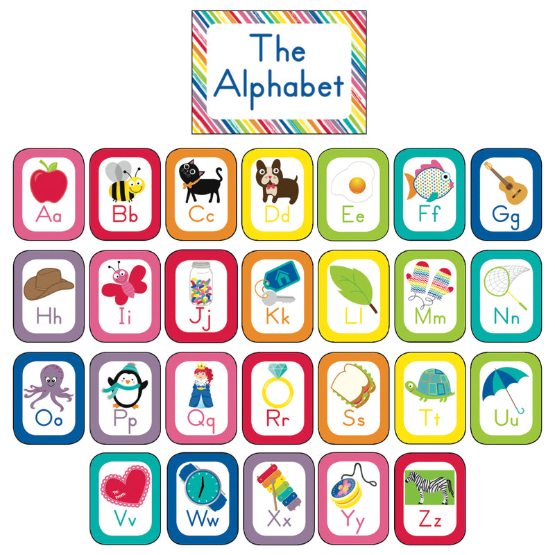 Just Teach Alphabet Cards Bbs School Girl Style