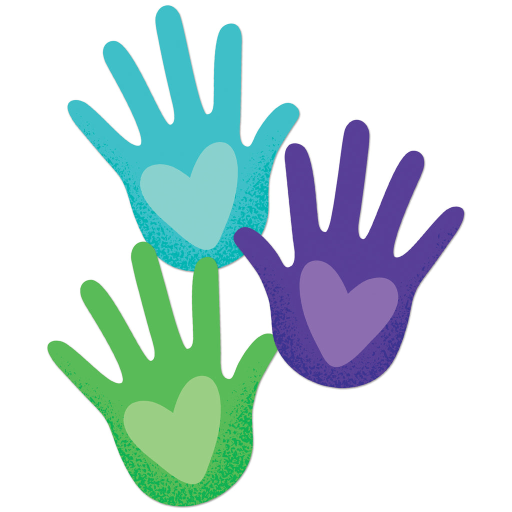 One World Hands W- Hearts Cut-outs