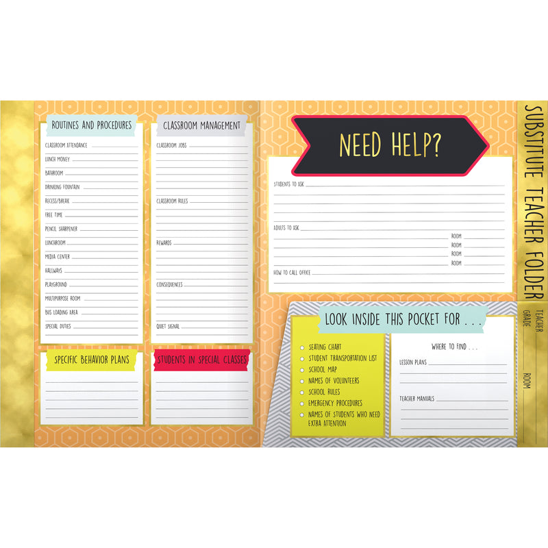 Aim High Substitute Teacher Folder
