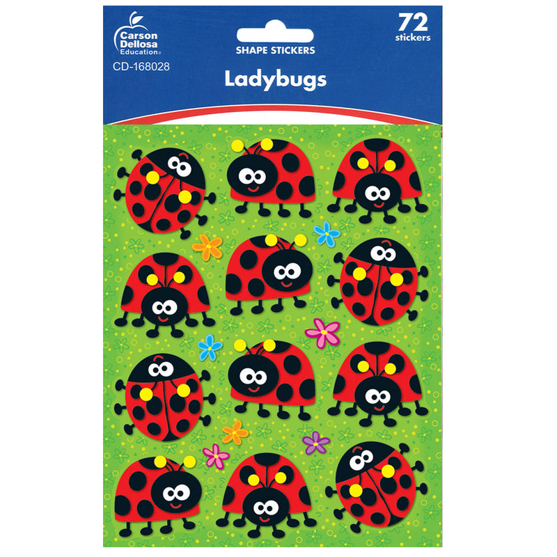 Ladybugs Shape Stickers 72pk