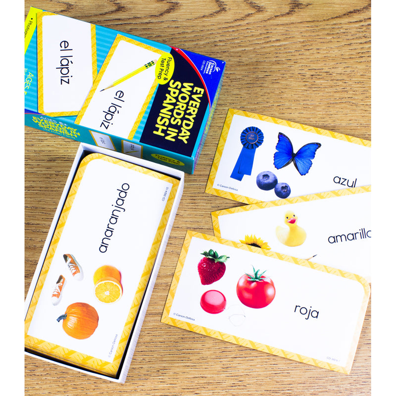 Flash Cards Everyday Words In Spanish Photographic