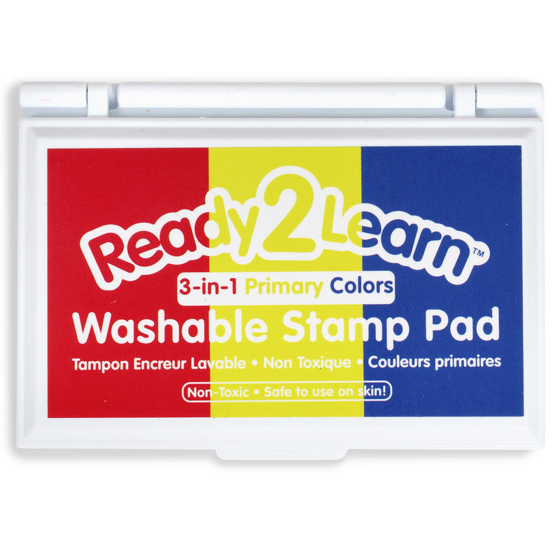 Washable Stamp Pad 3-in-1 - Primary Colors - Red, Yellow & Blue - Pack of 3