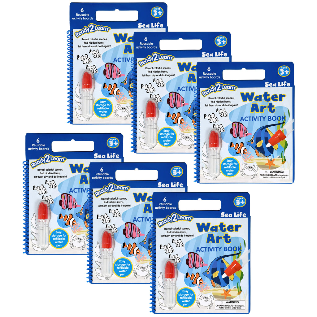 Water Art Activity Book - Sea Life, Pack of 6