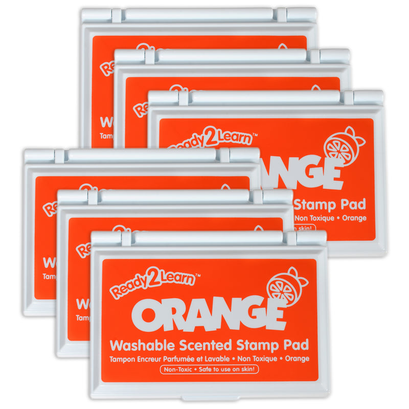 Washable Stamp Pad - Orange Scented, Orange - Pack of 6