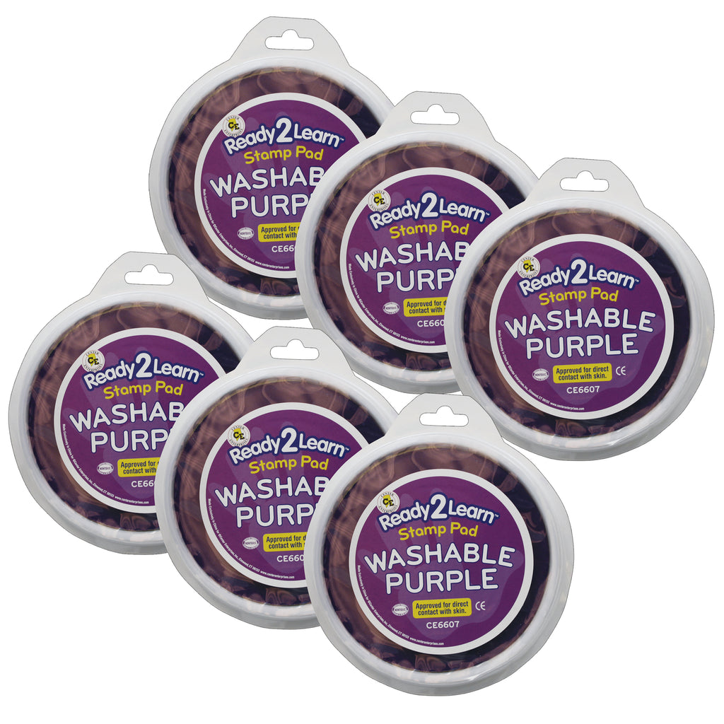 (6 Ea) Jumbo Circular Washable Pads Purple