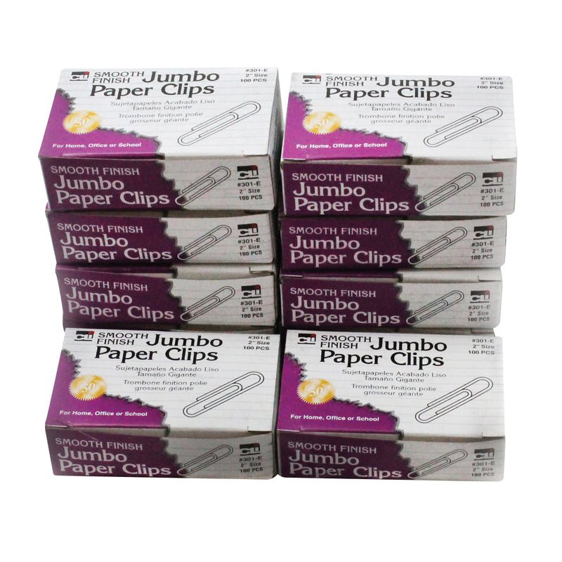 (2 Pk) Jumbo Paper Clips 10 Boxes Of 100 Clips Per Box