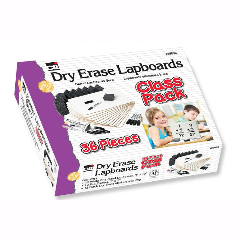 Dry Erase Lapboard Class Pack 12pk