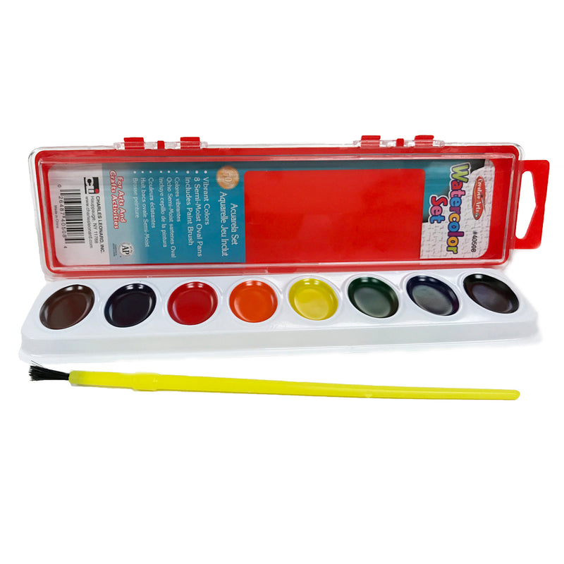 8 Asst Water Color Paint Set 36-st Classpack