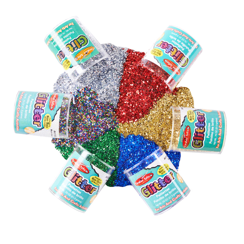 (3 Pk) Glitter Set 6 Per Pk