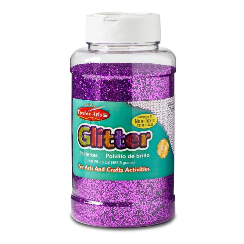 (3 Ea) Glitter 16 Oz Bottle Purple