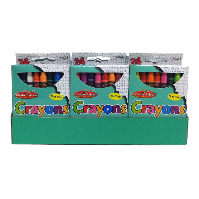 24 Boxes Of 24 Crayons Asstd Colors