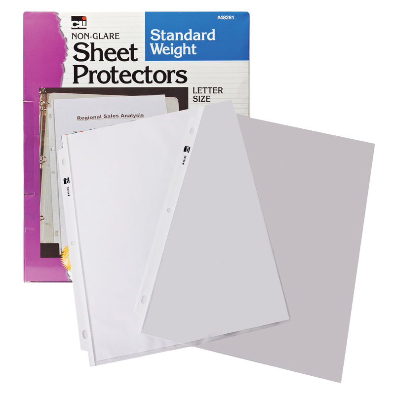 (2 Pk) Sheet Protectors Non Glare 100 Per Bx