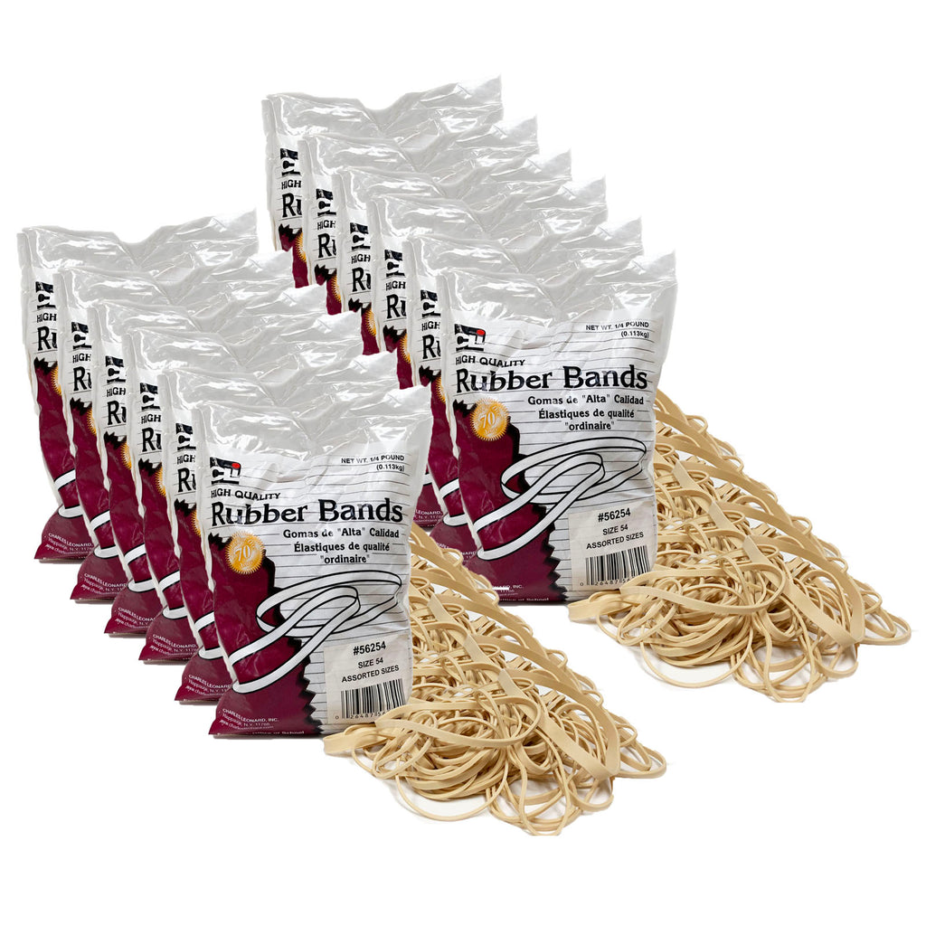 (12 Pk) Rubber Bands 1-4 Lb Bag