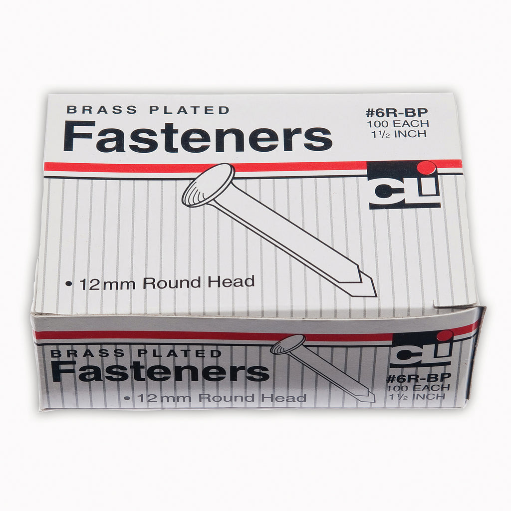 (5 Bx) Brass Paper Fasteners 1.5in 100 Per Bx