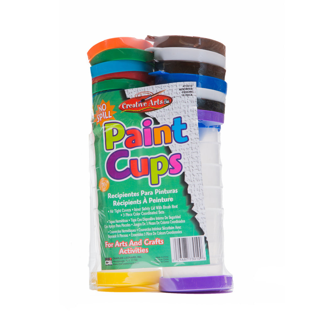 No Spill Paint Cups, Pack of 10