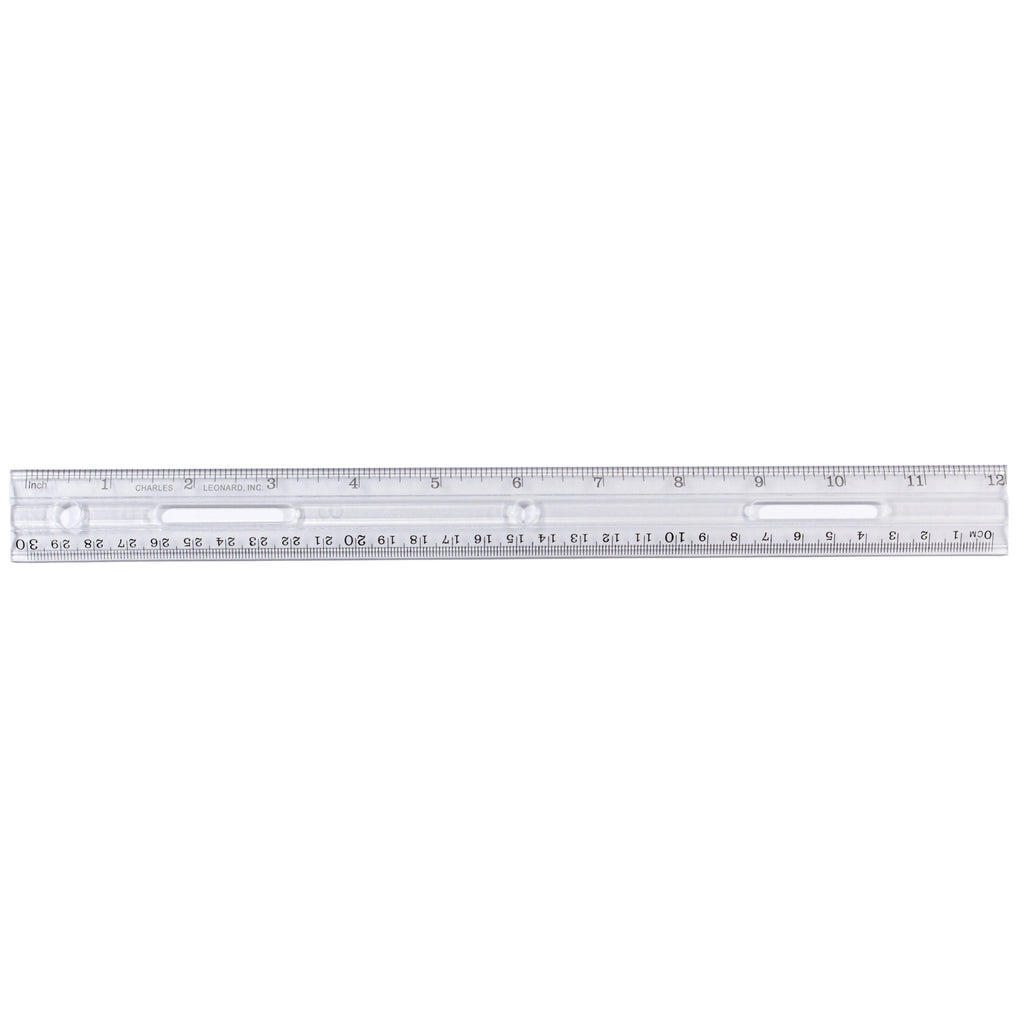 (48 Ea) 12in Plastic Ruler Clear