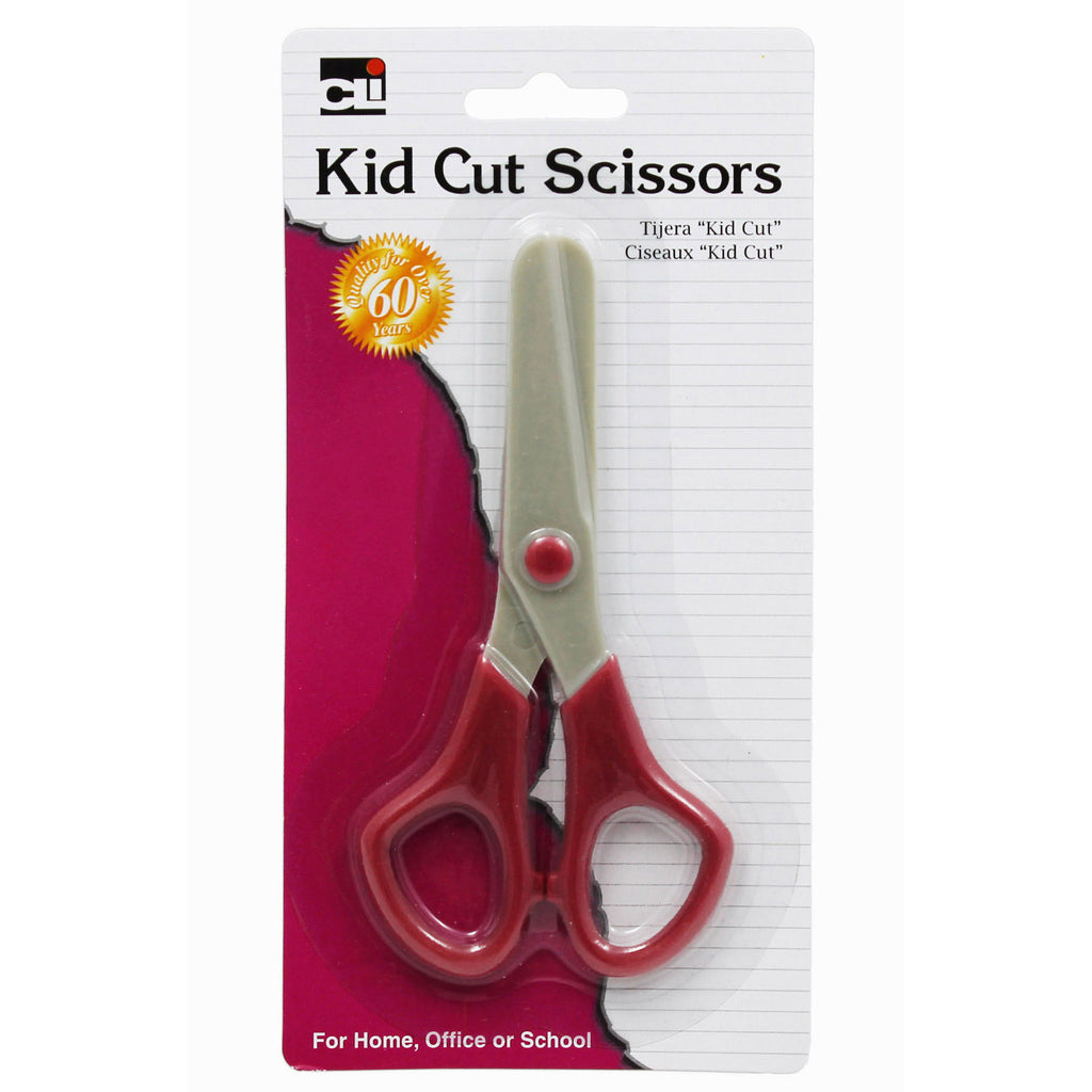 (24 Ea) Scissors Kid Cut Plastic Asst Colors