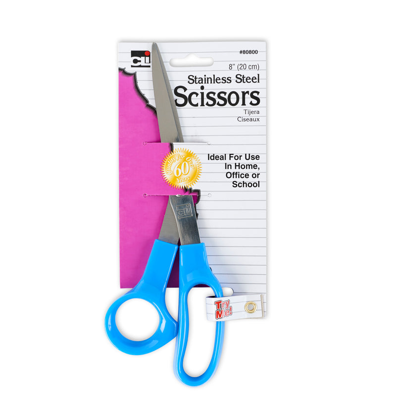 (24 Ea) 8in Economy Scissors 1-card