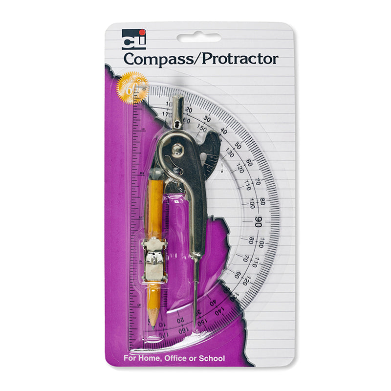 (12 Ea) Compass Ball Bearing 6in Protractor
