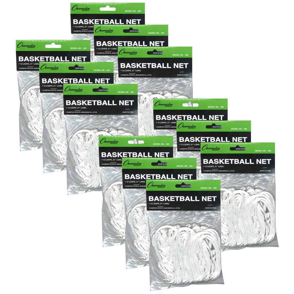 (12 Ea) Basketball Net Standard Indoor-outdoor