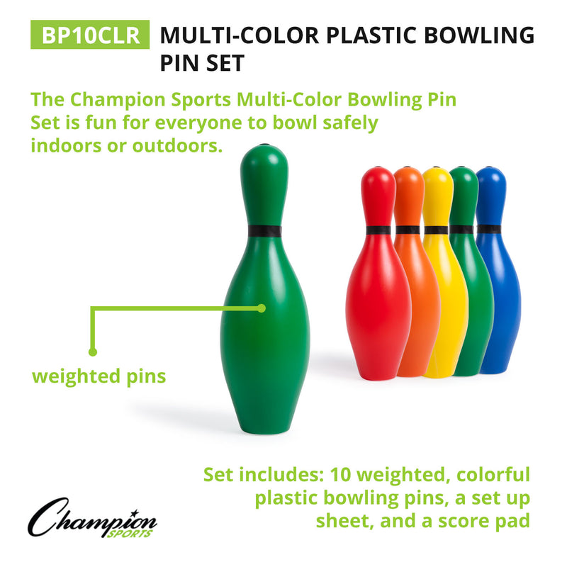Bowling Pin Set Multi-color