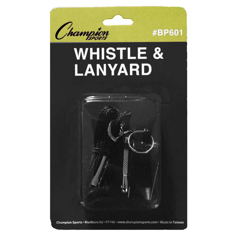 (12 Ea) Plastic Whistle And Lanyard